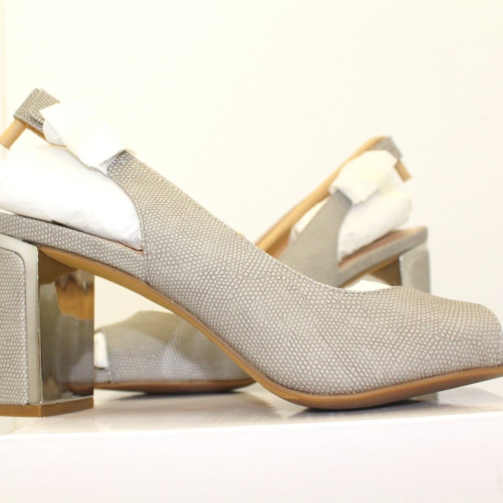 Alfani Womens Floraa Slingback Block Vapor Lizard